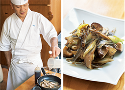 煮干しのだしガラは残り野菜と炒める