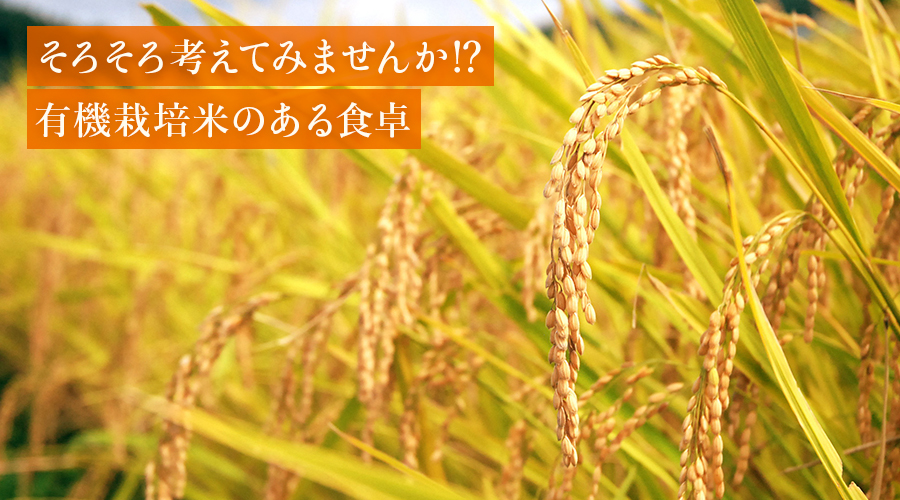 そろそろ考えてみませんか⁉有機栽培米のある食卓